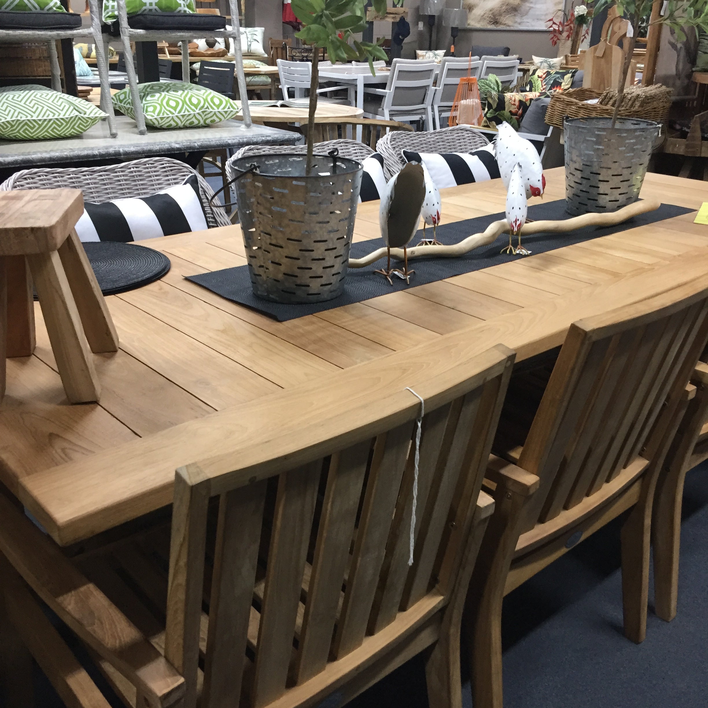 Calibri Teak Dining Set Outdoor Furniture Taren Point