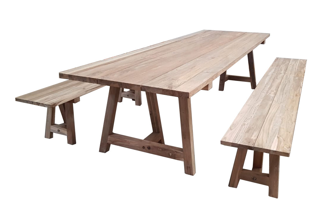 Teak 3m Bench Dining Outdoor Furniture Taren Point