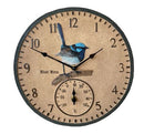 Blue Wren Outdoor Clock