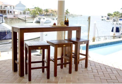 Kwila Slimline Bar Set Outdoor Furniture Taren Point