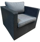 Moto Black Wicker Armchair