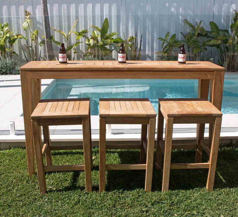 Teak Slimline Bar Set