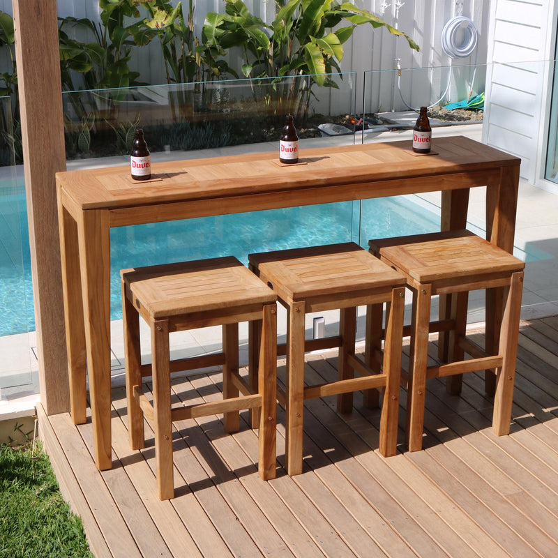 Teak Slimline Bar Set