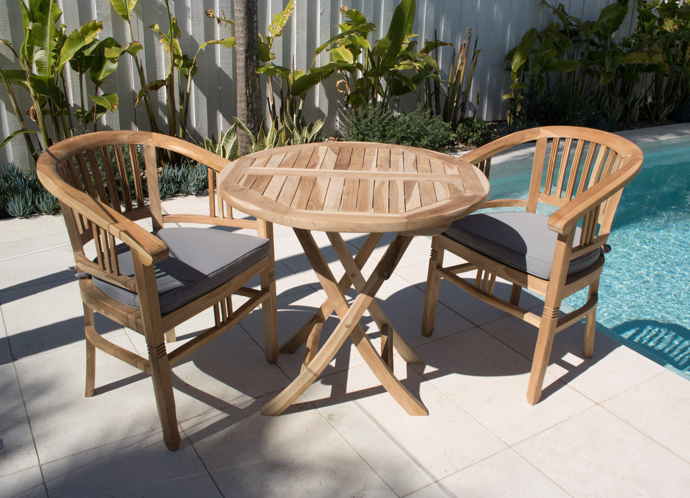 Teak Balcony Set Outdoor Furniture Taren Point
