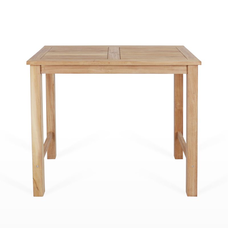Teak Bar Stool with Backrest Set