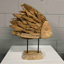 Teak Fish Sculpture 'Ikan'
