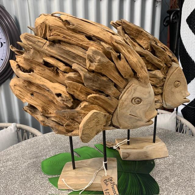 Teak Fish Sculpture 'Ikan'