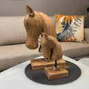 Teak Horse Carving