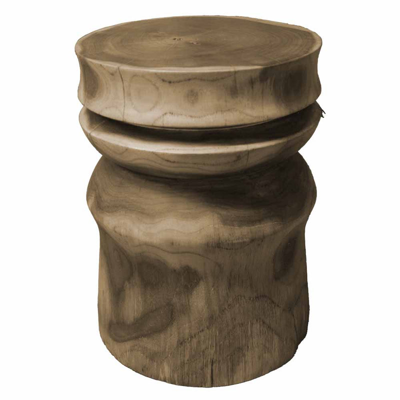 Teak Log Stools
