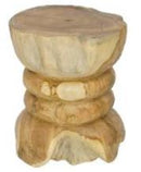 Teak Log Stools